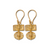 13th Wedding anniversary citrine gold parcel earrings | Lily Gardner London