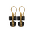 7th wedding anniversary black onyx parcel earrings | Lily Gardner London