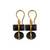 7th wedding anniversary onyx gold parcel earrings 