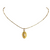 April birthstone white topaz and gold artisan pendant necklace | Lily Gardner London
