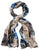 Blue Wool Silk Photo Scarf - 'Before The Crowds'