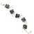 Black Lace & Silver Tablet Bracelet for 8th Wedding Anniversary | Lily Gardner London