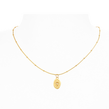November Birthstone Citrine and Gold Artisan pendant on gold necklace | Lily Gardner London