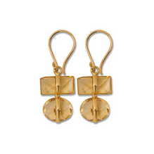 November birthstone citrine gold parcel earrings | Lily Gardner London