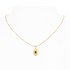 September Birthstone Sapphire Gold Artisan Necklace
