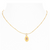 February amethyst and gold pendant necklace artisan look | Lily Gardner London				
