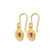 February amethyst and gold earrings with artisan look | Lily Gardner London				
		
		
			
