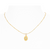 March aquamarine gold pendant necklace artisan look | Lily Gardner London				
