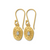 March aquamarine gold earrings with artisan look | Lily Gardner London				
