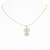 March aquamarine gold pendant necklace artisan look | Lily Gardner London				
