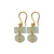 March aquamarine gold parcel earrings with artisan look | Lily Gardner London				

