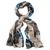 Blue Wool Silk Photo Scarf - 'Before The Crowds'