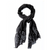 Black Sequin Floral Wool Scarf