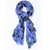 Blue Floral Cashmere Scarf