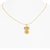 Citrine Gold Parcel Pendant on necklace  | Lily Gardner London  