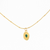 emerald and gold artisan pendant closeup