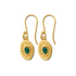 Emerald Gold Artisan Earrings