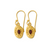 January birthstone garnet and gold earrings with artisan look | Lily Gardner London				

	
