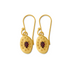 2nd Wedding Anniversary Garnet Gold Artisan Earrings