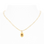 Garnet and Gold Pendant Necklace on chain | Lily Gardner London
