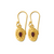Garnet gold artisan earrings |Lily Gardner London