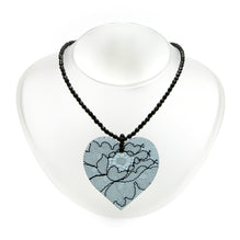 13th Wedding Anniversary Large Lace Heart on Beaded Necklace