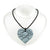 13th Wedding Anniversary Large Lace Heart on Beaded Necklace