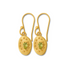 Peridot Gold Artisan Earrings