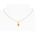 July Birthstone Ruby Gold Artisan Necklace