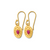 Ruby gold artisan earrings | Lily Gardner London 
