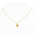 5th Wedding Anniversary Sapphire Gold Artisan Necklace