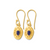 5th Wedding Anniversary Sapphire Gold Artisan Earrings