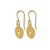 White topaz gold artisan earrings | Lily Gardner London 