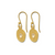 April white topaz gold earrings with artisan look | Lily Gardner London				
