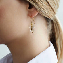 10th Wedding Anniversary Crystal Parcel Earrings as worn | Lily Gardner