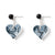 Black Lace on Blue Heart Earrings for 13th wedding anniversary | Lily Gardner London 