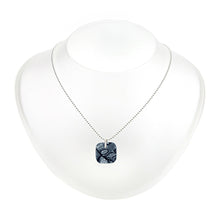 13th Wedding Anniversary Small Square Lace Pendant on Chain | Lily Gardner London