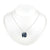 13th Wedding Anniversary Small Square Lace Pendant on Chain | Lily Gardner London