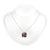 13th Wedding Anniversary Small Square Lace Pendant on Chain | Lily Gardner London