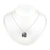 13th Wedding Anniversary Lace Square Pendant on Chain