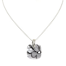 13th Wedding Anniversary Small Square Lace Pendant on Chain | Lily Gardner London