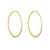 Large Matt Gold Hoop Earrings for 14th Wedding Anniversary | Lily Gardner London