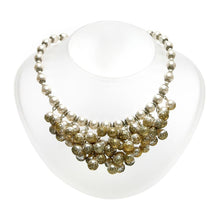 June birthstone Grey Crystal Pearl Filigree Capped Necklace | Lily Gardner