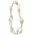 1st Wedding Anniversary Aqua Semi Precious Stone Long Gold Necklace | Lily Gardner London