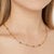 1st Wedding Anniversary Diamond Slice Gold Necklace As Worn | Lily Gardner London