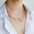 1st Wedding Anniversary Gold and Long Semi-Precious Stone Necklace As Worn| Lily Gardner London