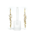 1st Wedding Anniversary Gold Graduated Freshwater Pearl Earrings | Lily Gardner London