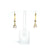 1st Wedding Anniversary Gold & Pearl Single Drop Earrings | Lily Gardner London