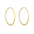 1st Wedding Anniversary Large Matt Gold Hoop Earrings