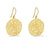 1st Wedding Anniversary Large Round Matt Gold Filigree Earrings | Lily Gardner London